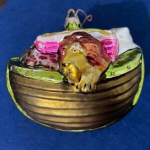 Noah's Arc Glass Ornament